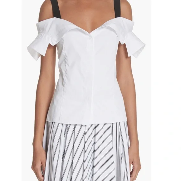 Jason Wu Elegant White Off-Shoulder Top
